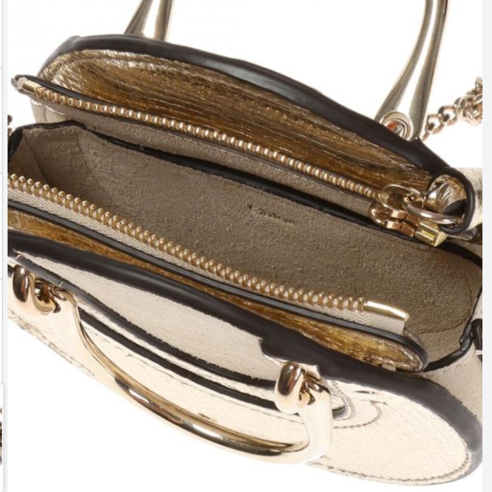NWT $1150 CHLOE 'SMALL PIXIE' GOLD SHOULDER BAG - Picture 3 of 5